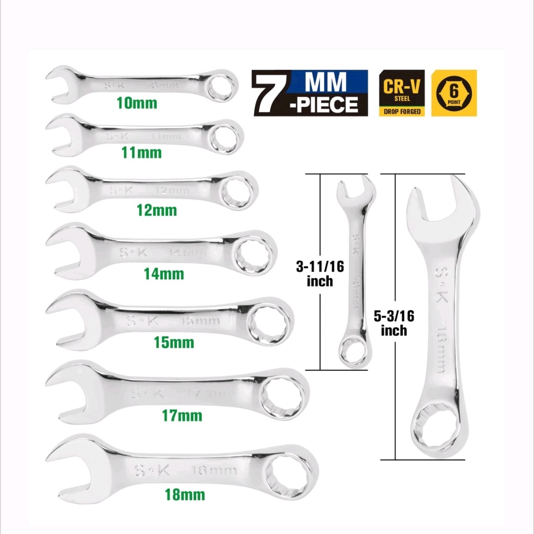 SK Short Wrench Combo Pack Metric Set & SAE Set 12 Point Both Sets NEW Proline