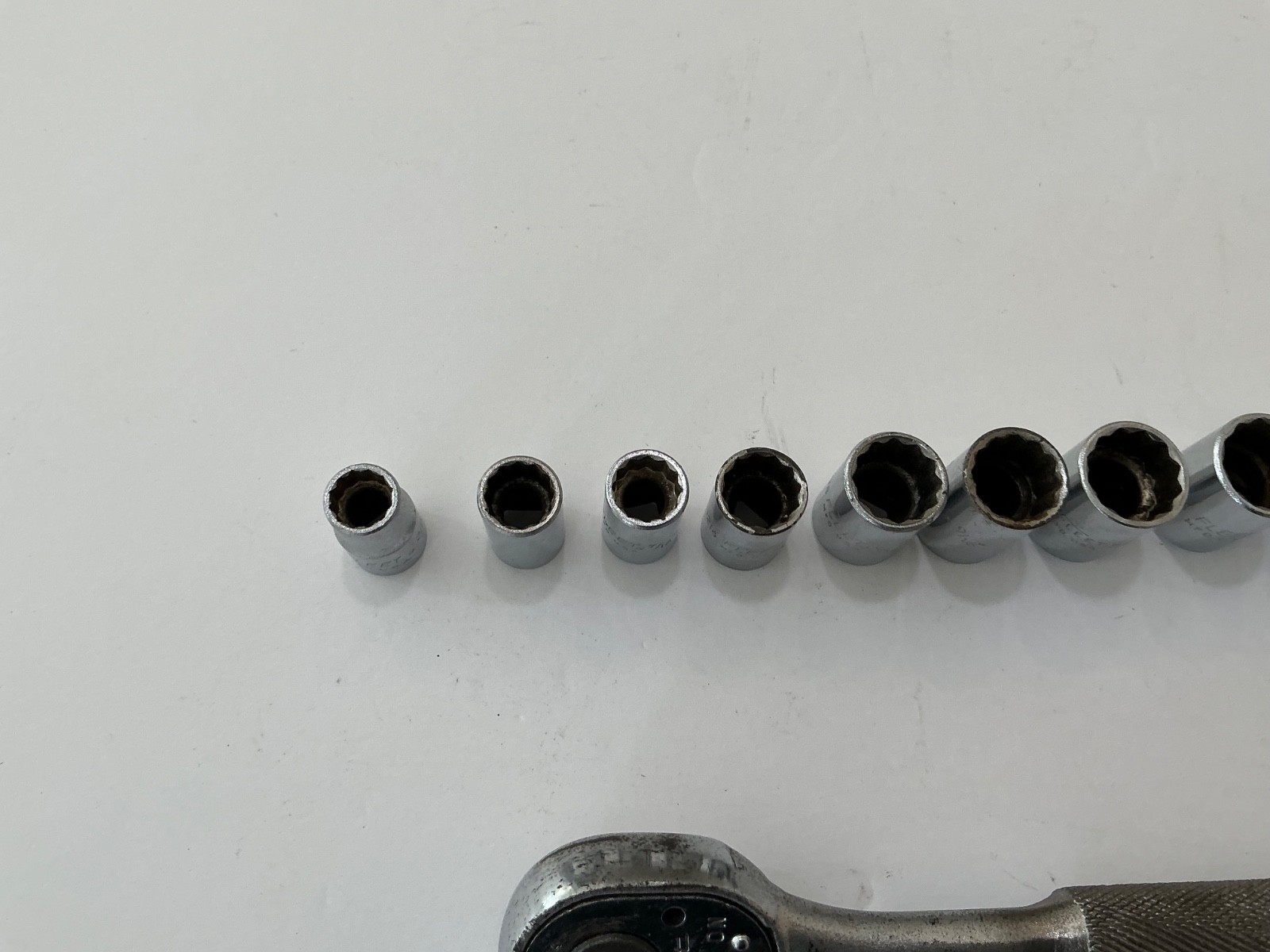 Asst Fleet tools 14 pc rathcet, extension, 11 sockets, wrench USA all for $25