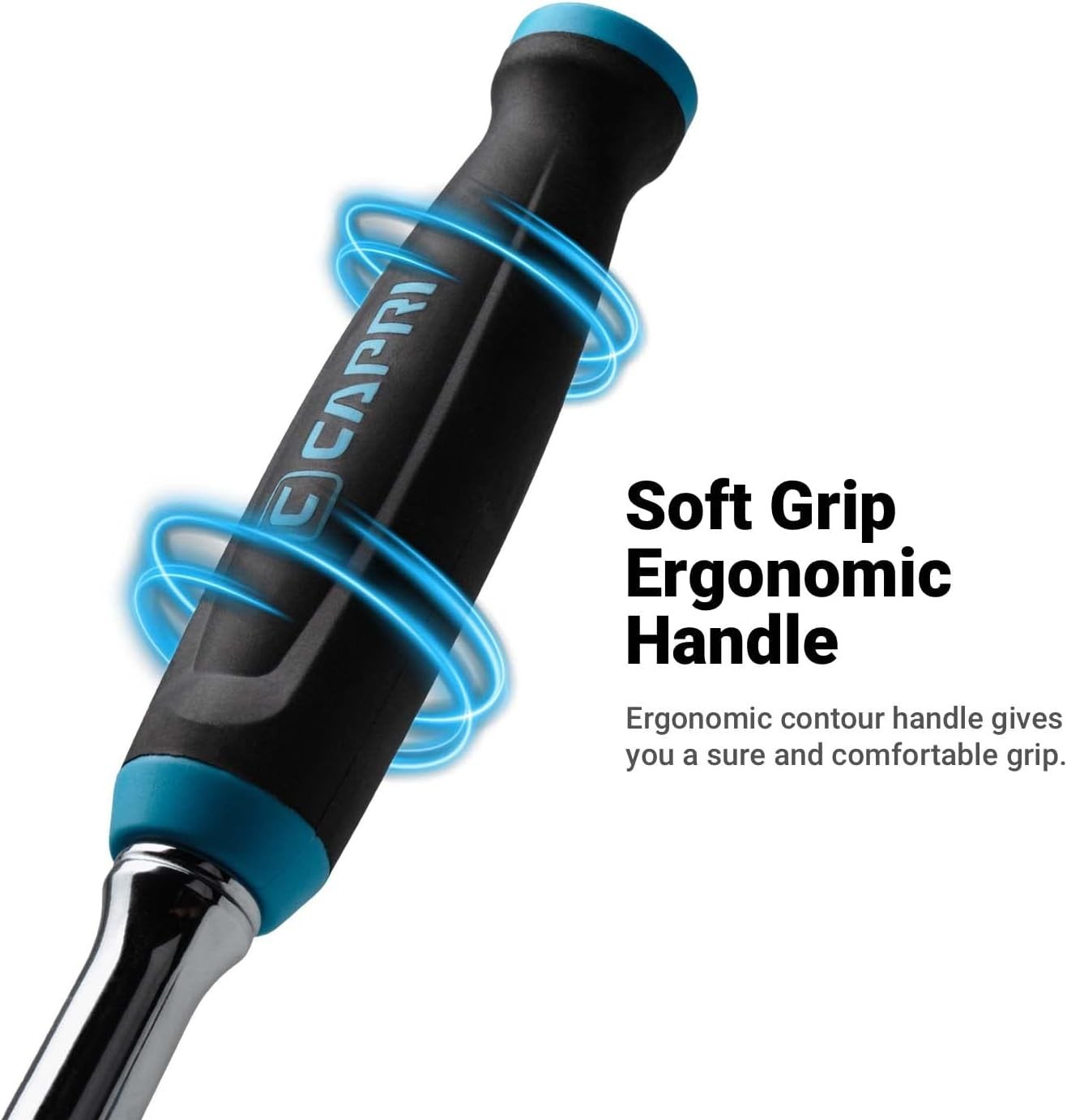 1/4 in. Drive Fine 90-Tooth Extra Long Ratchet, Ergonomic Soft Grip, 12 in. Long