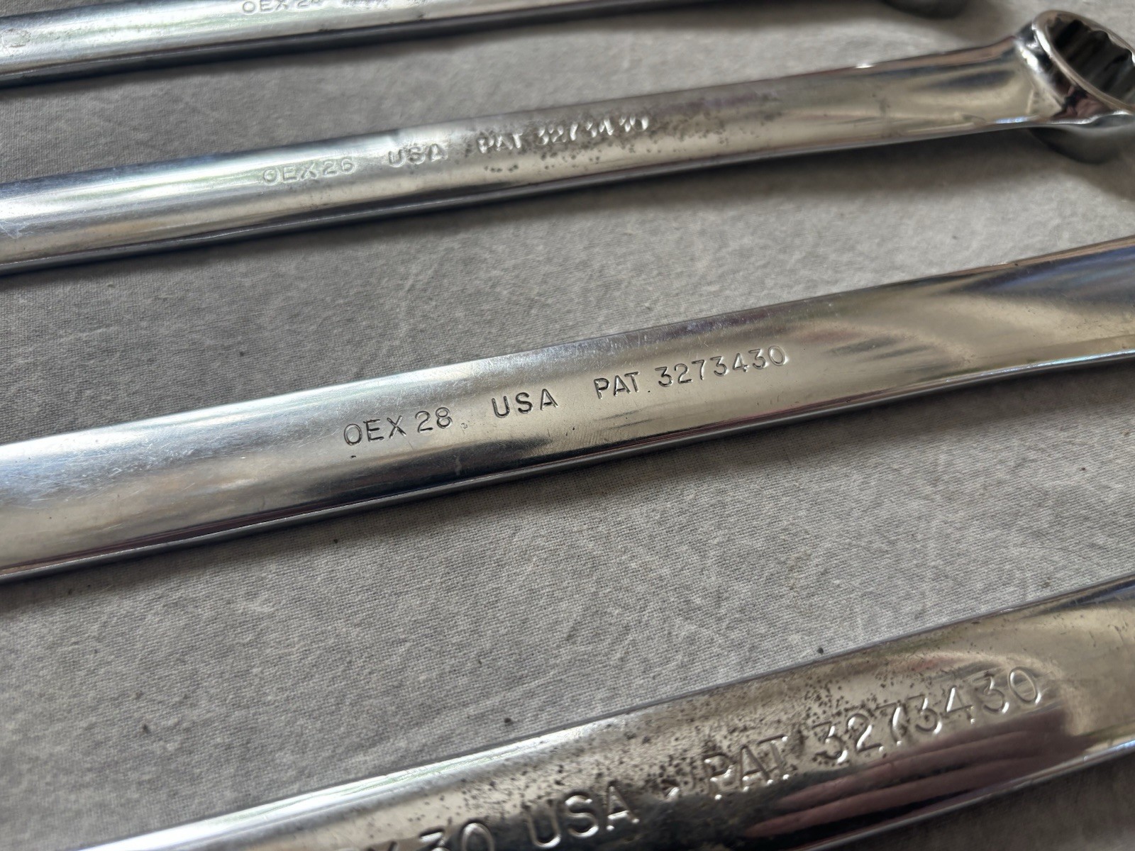Snap On Wrenches 5 Pieces 12 Point Mechanics 11/16″ to 15/16”