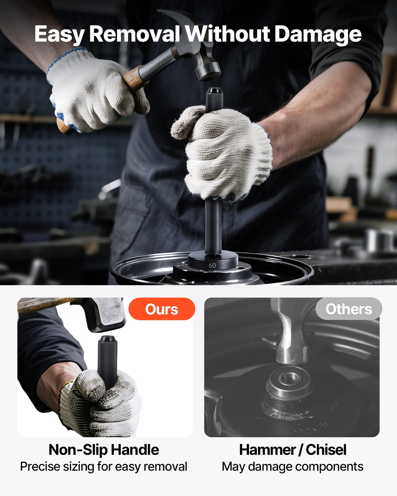 VEVOR Bearing Press Kit Bushing Bearing Seal Driver Removal Tool Set 52+16 Pcs