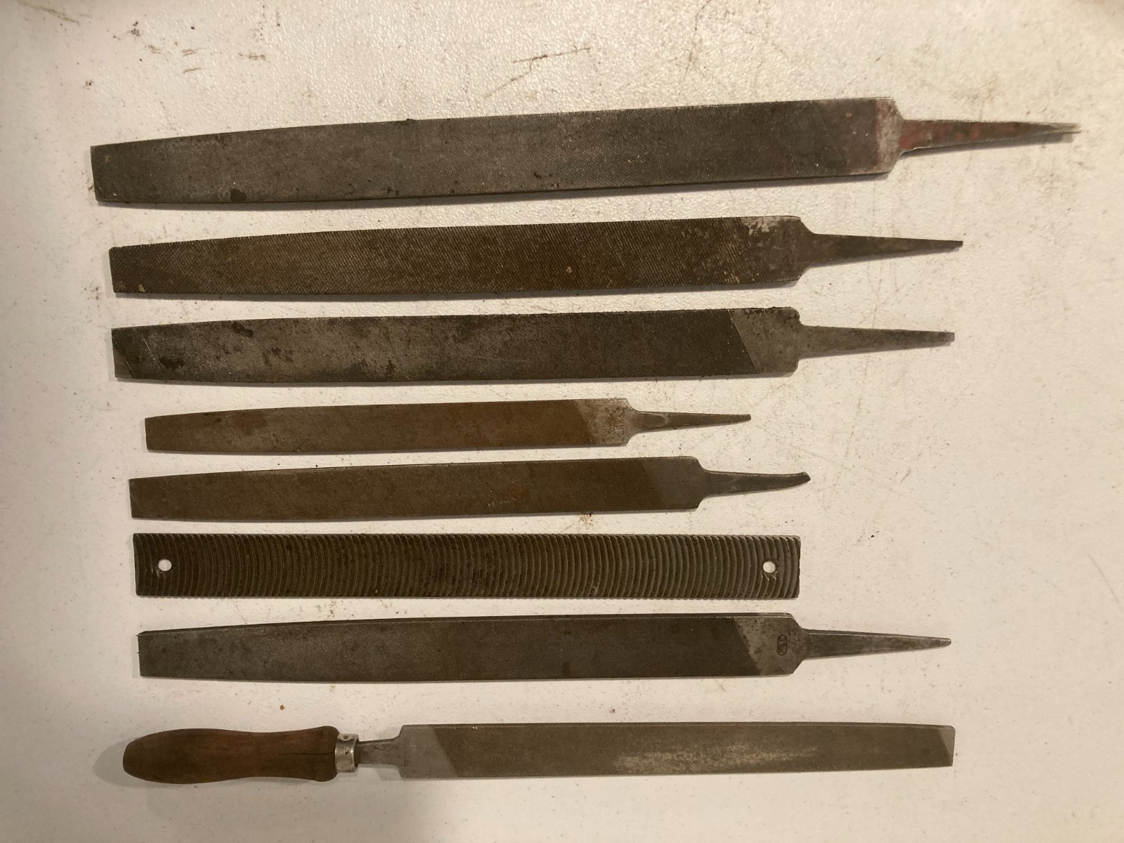 Vintage File set 8 pc Heller Nicholson New Britain Mill Flat Bastard Half Round