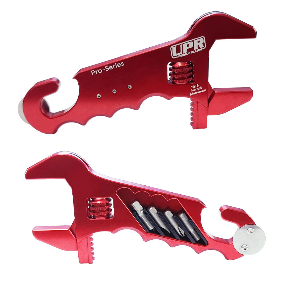 UPR AN-16 Race Wrench-Pit Wrench- Dzus Quick Turn Driver- Multi Fitting Tool Red