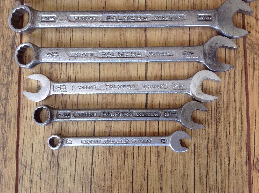 7 Palmera Combination Spanners 13/16″ to 7/16″AF 1 Metric 7mm.