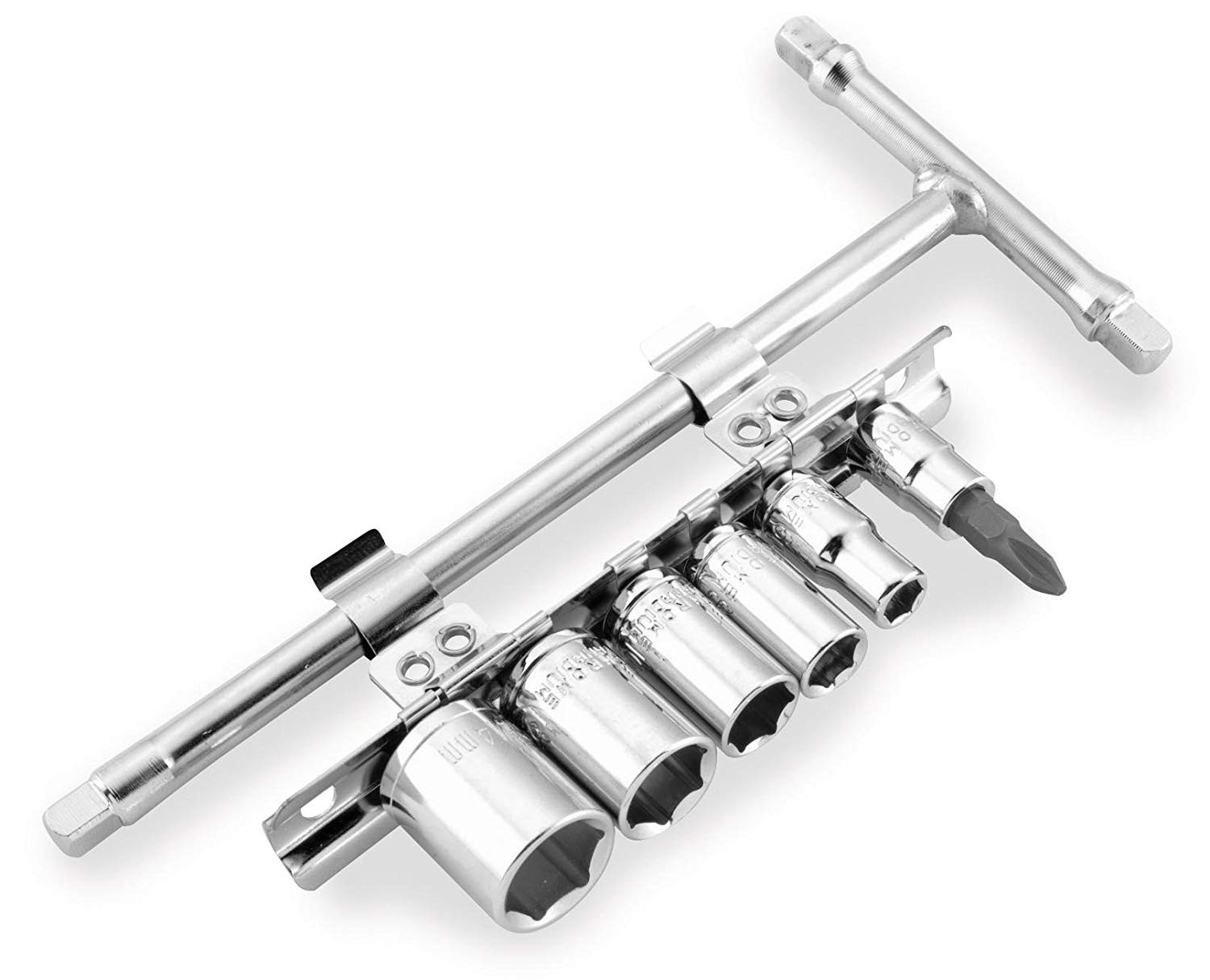 BikeMaster Metric T-Handle & Socket Set 1/4″ Drive (151546)