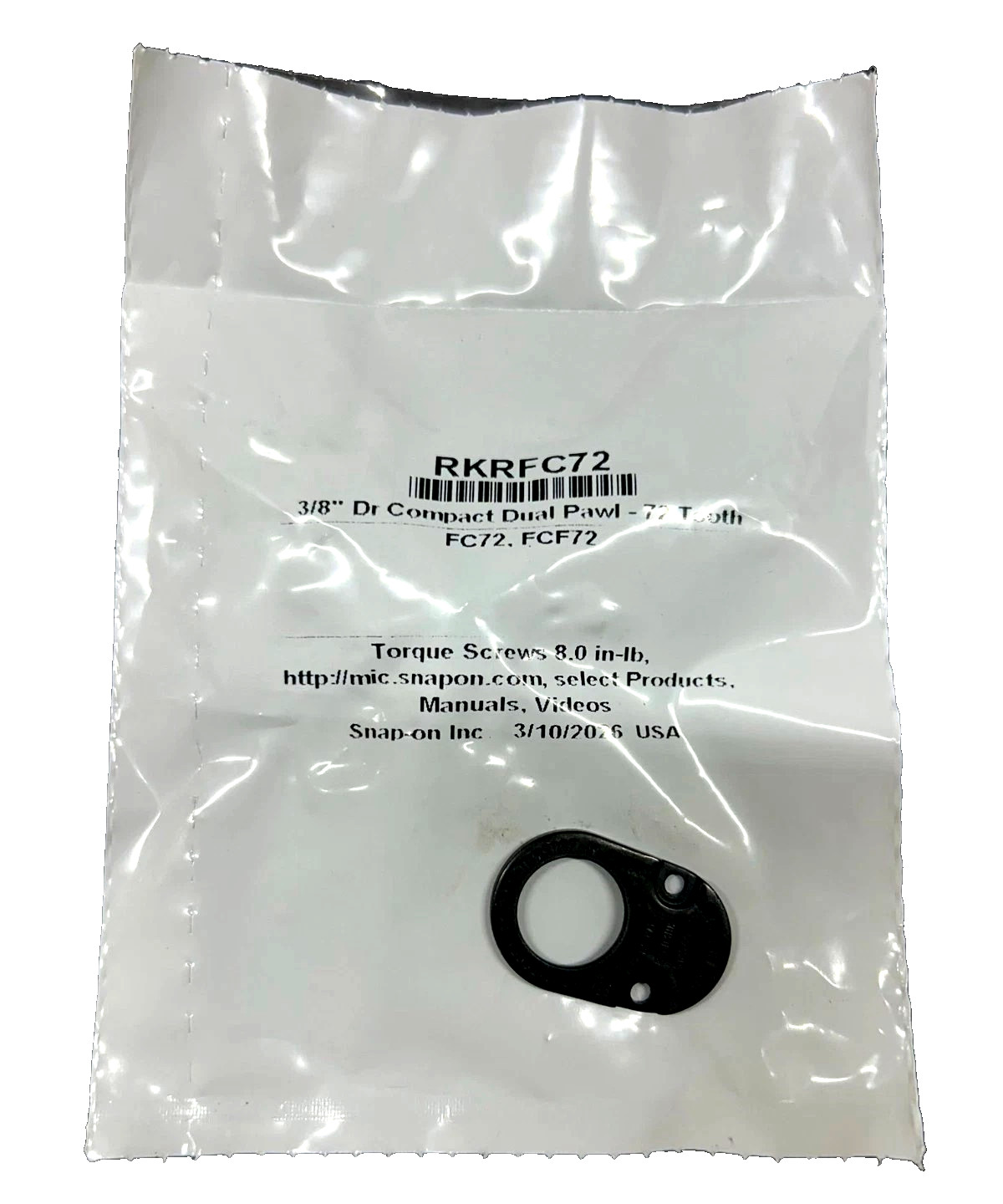 *NEW* Snap-on 3/8″ Drive 72 Tooth Ratchet Repair Kit Parts RKRFC72 + COVER PLATE