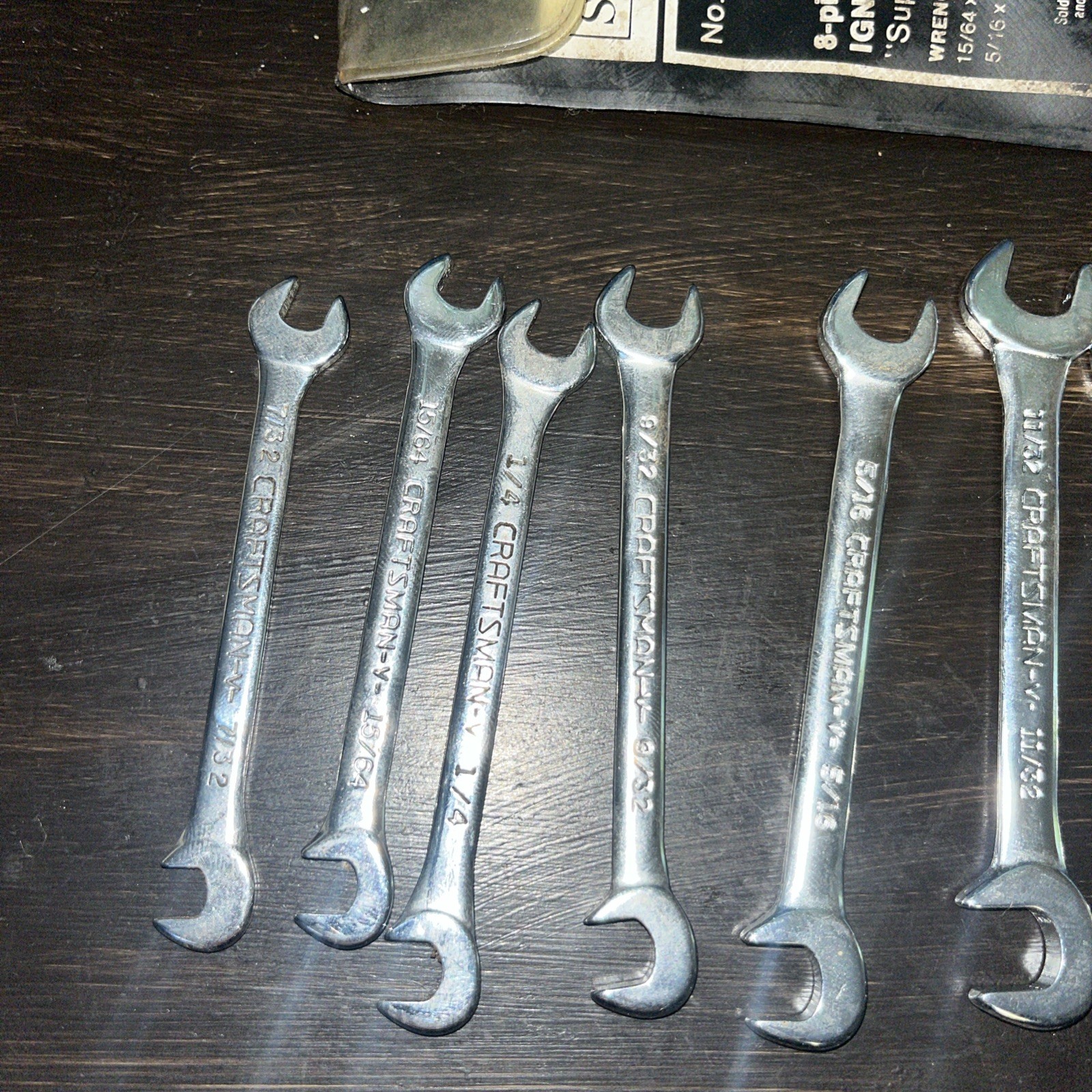 Sears Craftsman 8 Piece Open-End Offset Ignition Wrench Set 4306 – NICE – USA