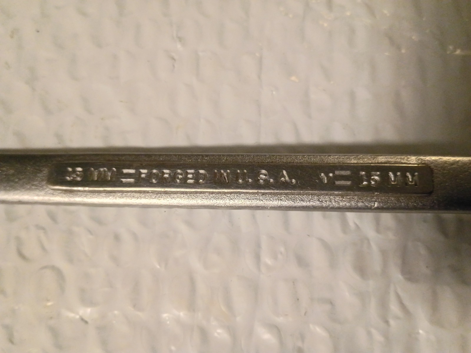 CRAFTSMAN TOOLS USA V, 13MM. x 15MM. DBL. BOX WRENCH, 9.5″ LONG, 12 POINT.