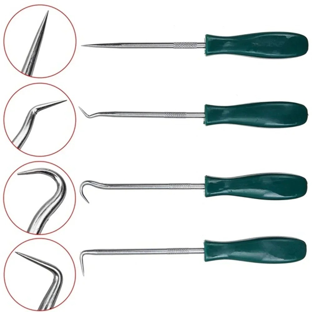 4pcs Oil Seal Screwdriver Pick Hook Set 135mm Auto Tools For Mechanics Workshop