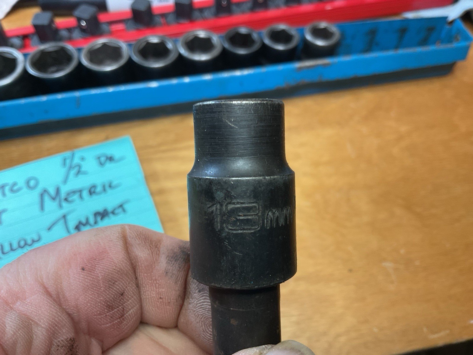 MATCO SCPM146TA 1/2″ Dr. 6Pt. Metric, Impact, Shallow Skt. Set (10-27mm) w/Tray