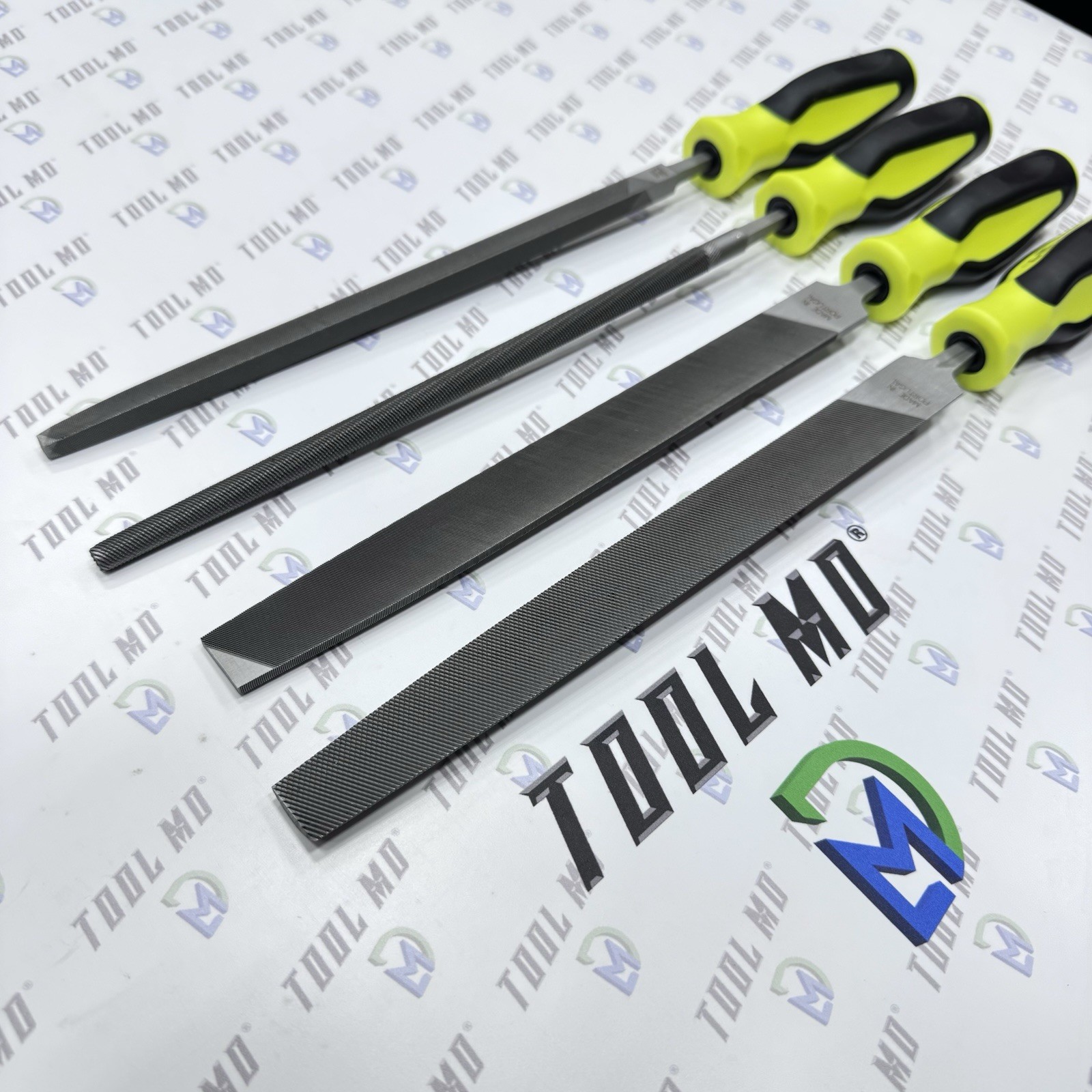 Snap-on Tools PORTUGAL NEW 4-Piece HI VIZ YELLOW Mixed File Set SGHBF600AHV