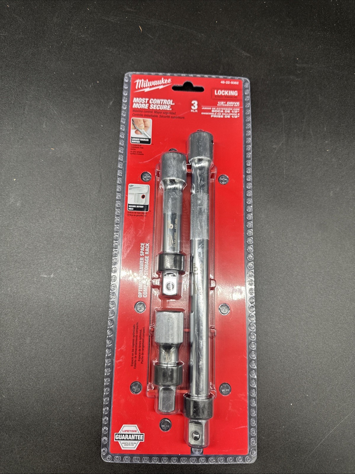 Milwaukee 1/2″ Drive Locking Extension Set 3pc 48-22-9362 NEW