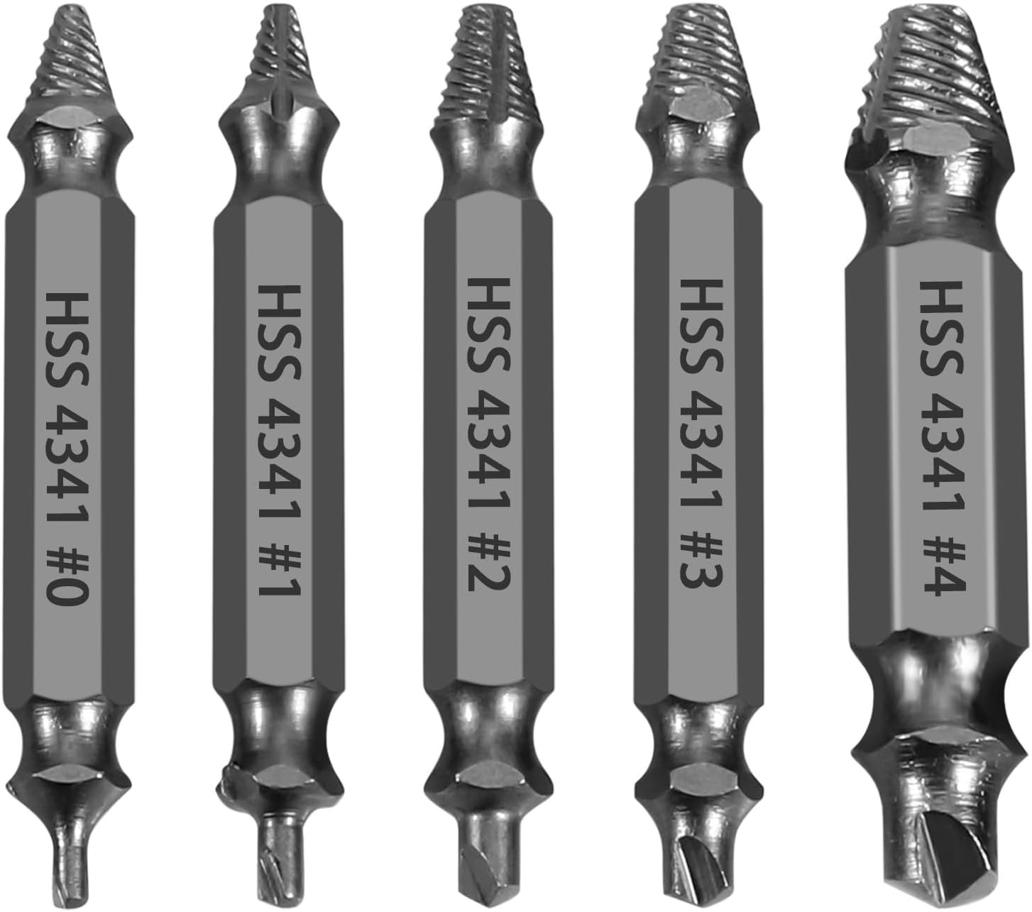 Screw Extraction Set, Grey Industrial Finish