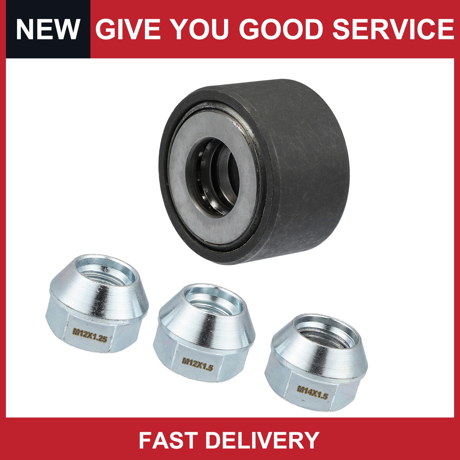 Wheel Stud Installer Tire Studding Tool w/ Hex Wheel Lug Nuts Silver Tone New