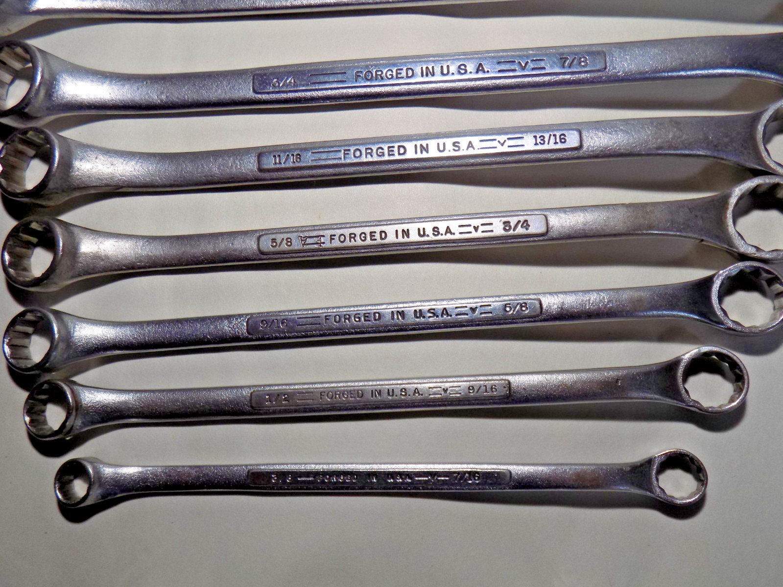 Nice 8+3 Pc. USA Craftsman Offset Box/Stubby Wrench Sets-3/8″-1 1/14″