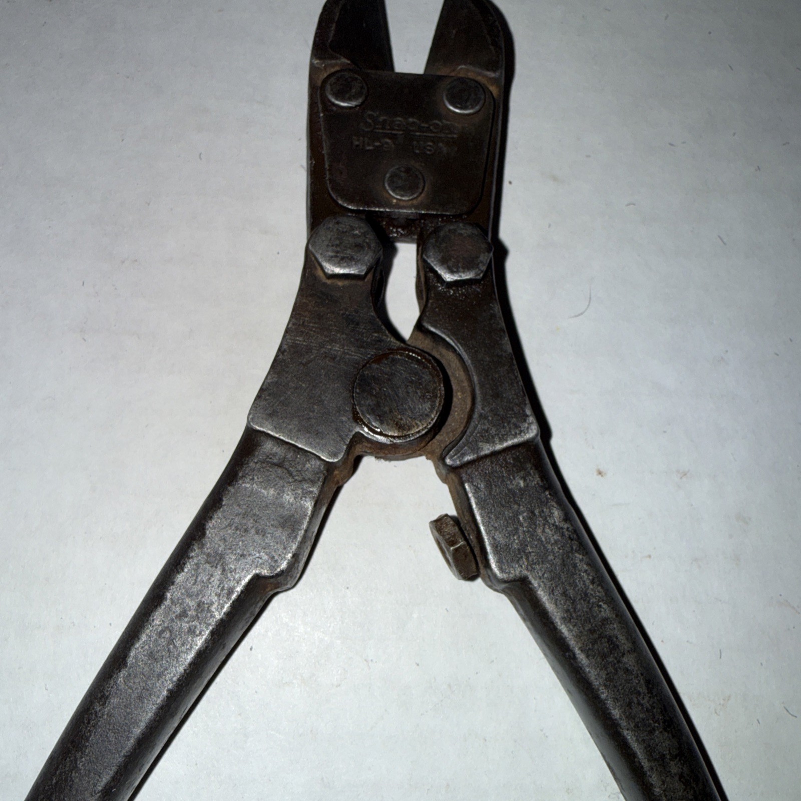 Vtg Snap-On Tools Made in USA HL-9 High Leverage Diagonal Cutters Pliers 9″ !!
