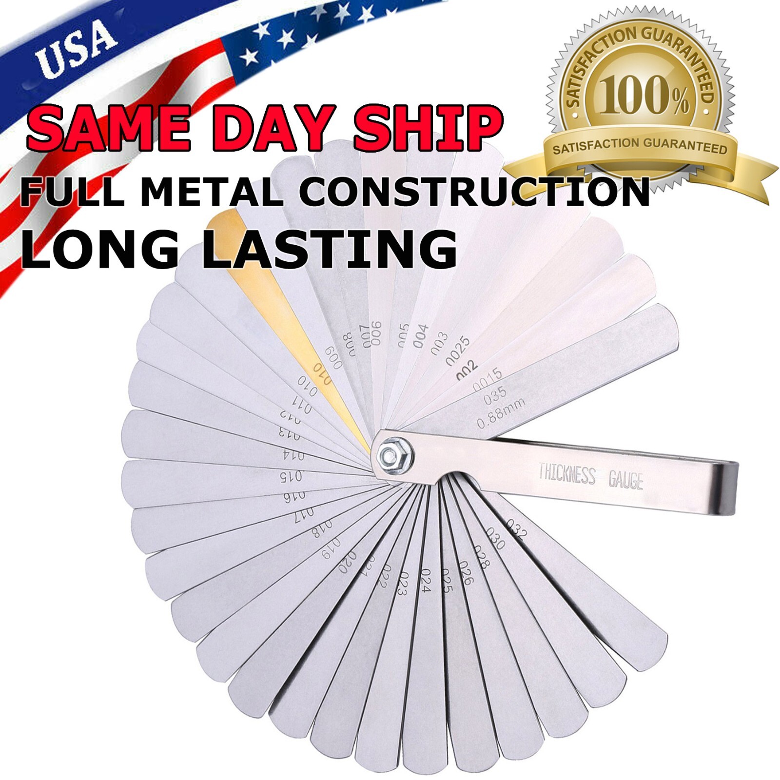32 Blade Feeler Gauge Dual Reading Combination Feeler Gauge Metric & SAE US