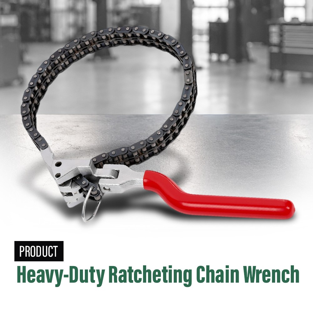 Chain Type Oil Filter Wrench Spanner 13.8in Chain Wrench Oil Filter Removal Tool