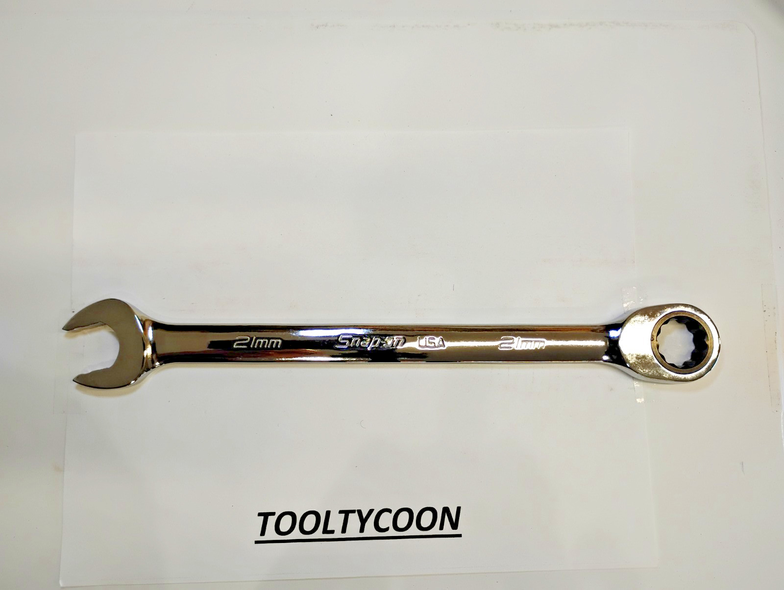 Snap-on Tools NEW 21mm Metric 0° Non-Reversing Ratcheting Combo Wrench SOXRM21A