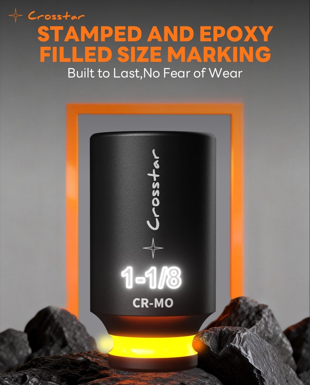 19mm 1/2″ Drive Deep Impact Socket, CR-MO Steel 6-Point, High-Torque Auto Repair