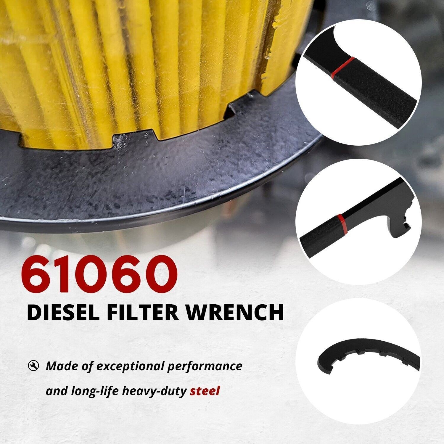 61060 Diesel Filter Wrench for Paccar Fuel Filter Removal Tool for Kenworth