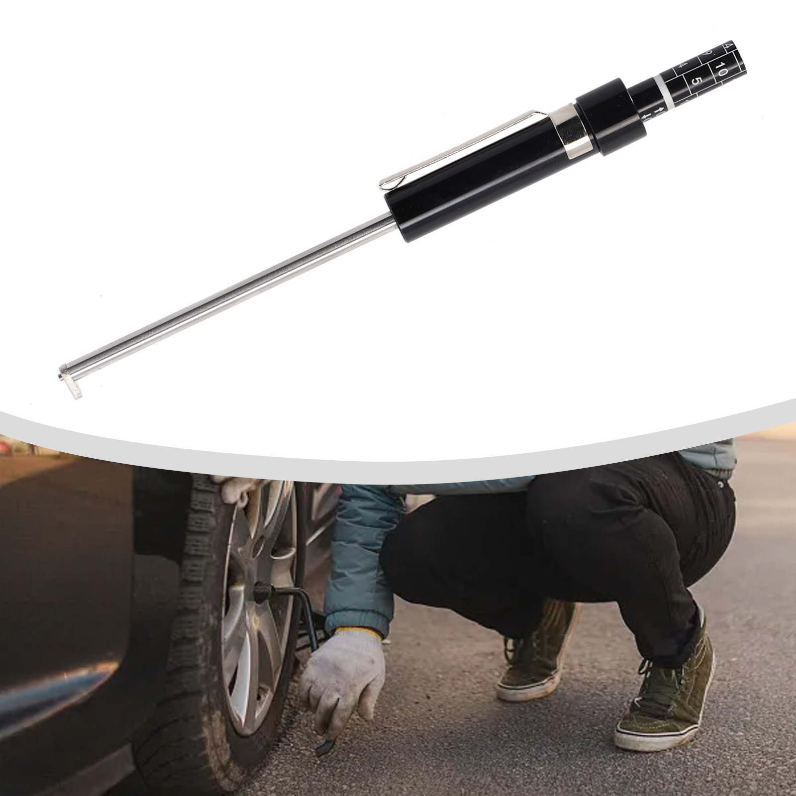 1pcs Brake Pad Gauge For Both Internal And External Brake Pads
