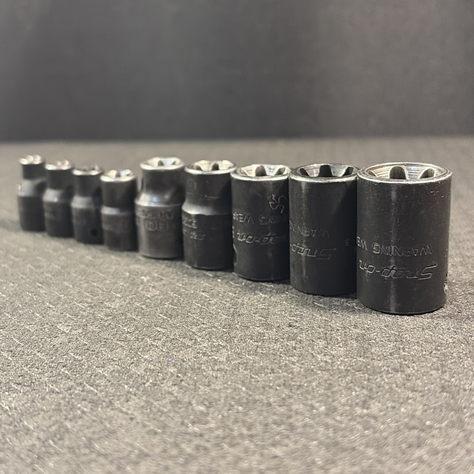 9 Snap-On Impact Socket 1/4”-3/8″ Drive E5 6 7 8 &E10 12 14 16 18 Shallow E TORX