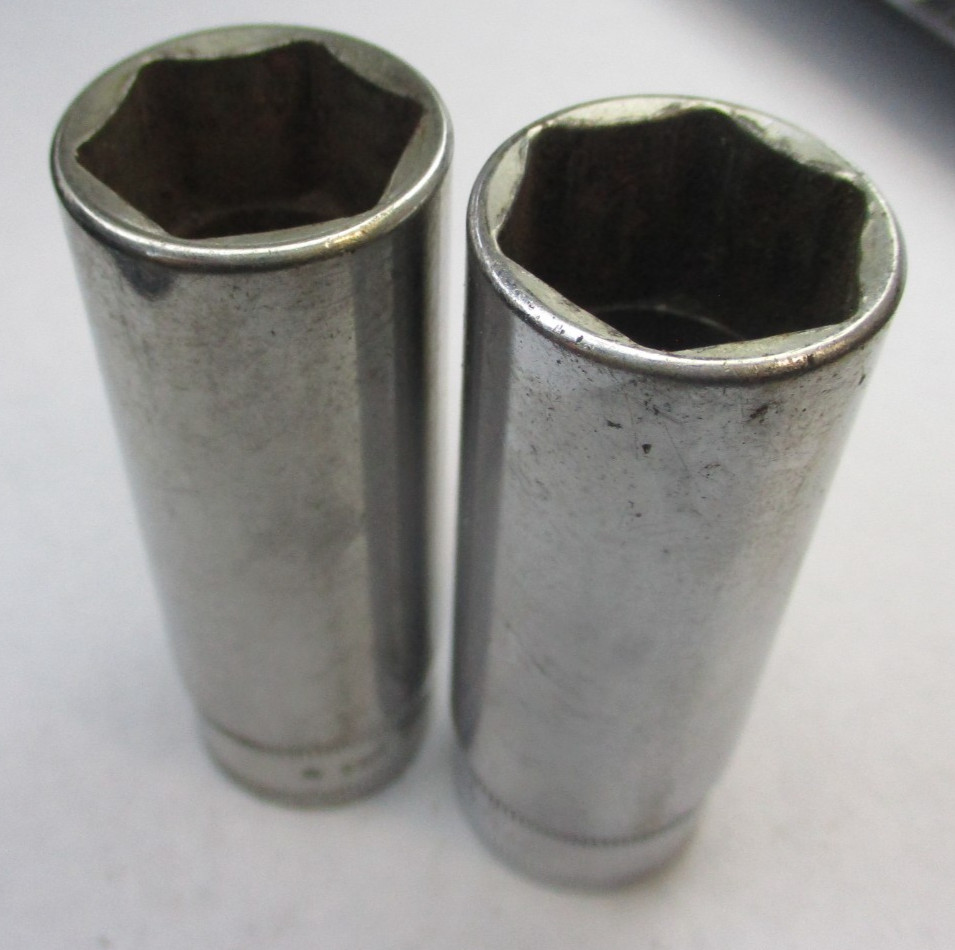Snap on 2pc 3/8″ Dr 6pt Metric SFSM18 18mm SFSM19 19mm Deep Chrome Sockets USA