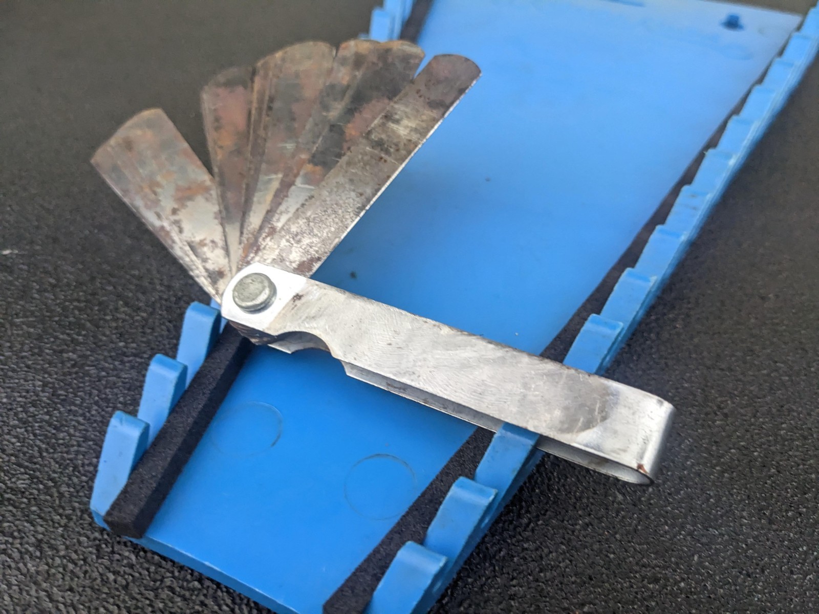 #bl569 Blue Point FB325A Feeler Gauge Set 25 Blades Inches SAE Metric USA