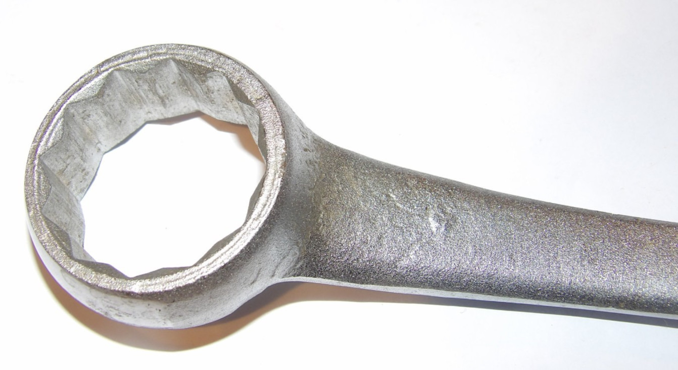 VTG WESTERN AUTO ‘WIZARD’ 15/16 1-1/4″ 12-POINT DOUBLE BOX-END WRENCH! 17.5″ USA
