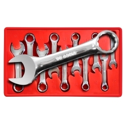 V8 Tools 8910 Stubby Combination Wrench Set, 10 Piece, 10Mm To 19Mm
