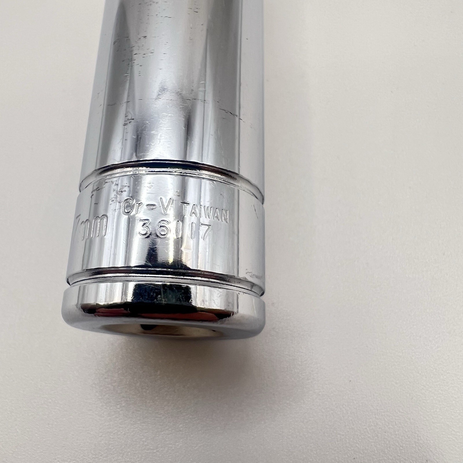 ACDelco 17mm Deep Socket 6 Point 3/8” Drive Metric Chrome Finish 36117 NOS