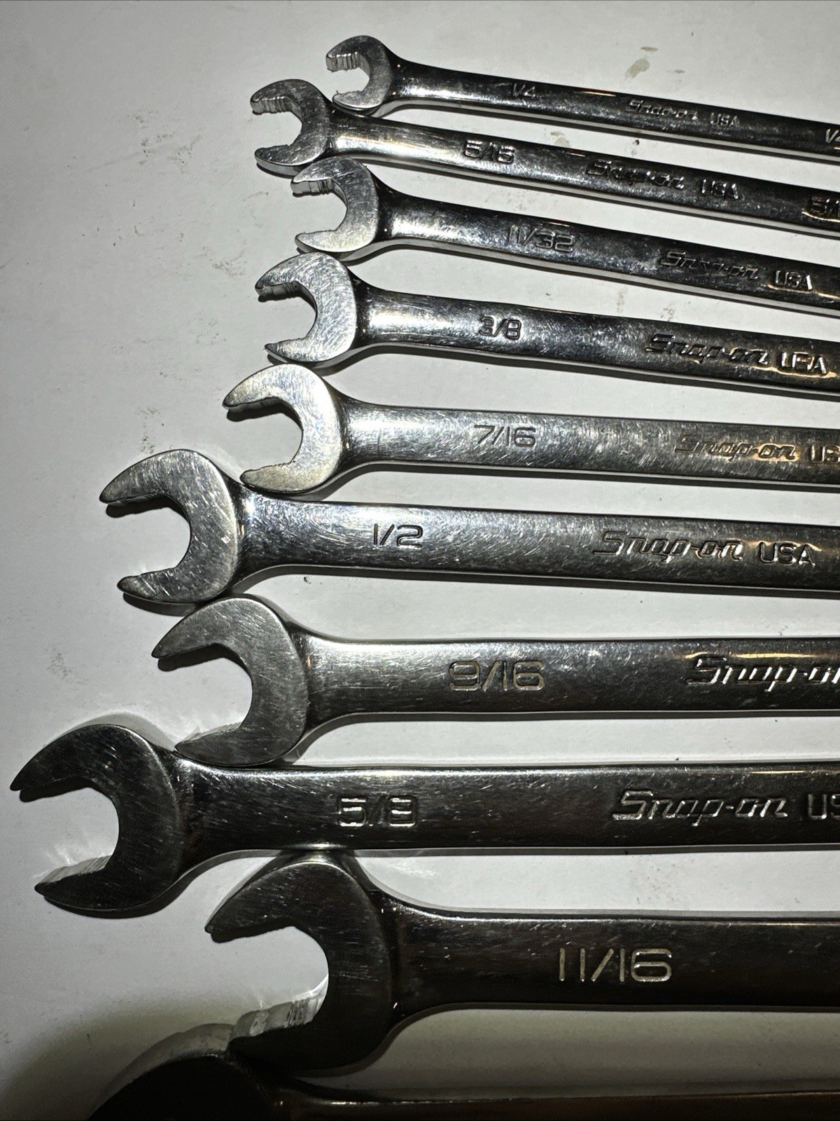 Snap On 14Pc 12-point SAE Frank Drive-plus combination wrench set (1/4-1”)