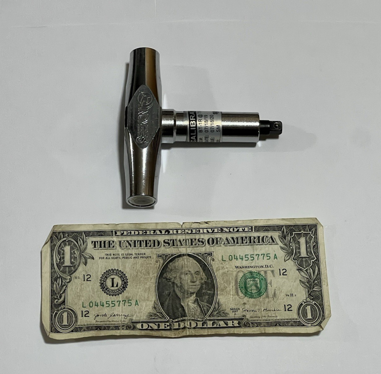 Seekonk BT-1R 1/4 Drive T-Handle Torque Screwdriver 7 In/Lbs w Certificate USA