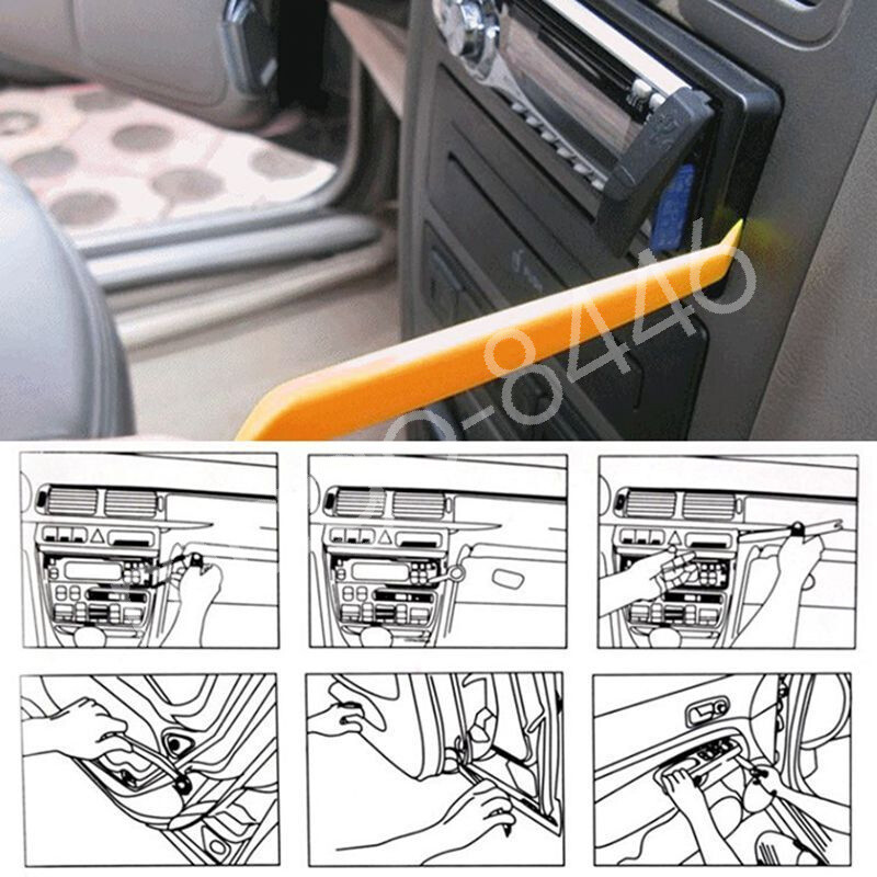 Car Panel Removal Open Pry Tools Kit Dash Door Radio Trim PDR Pump Wedge 4x
