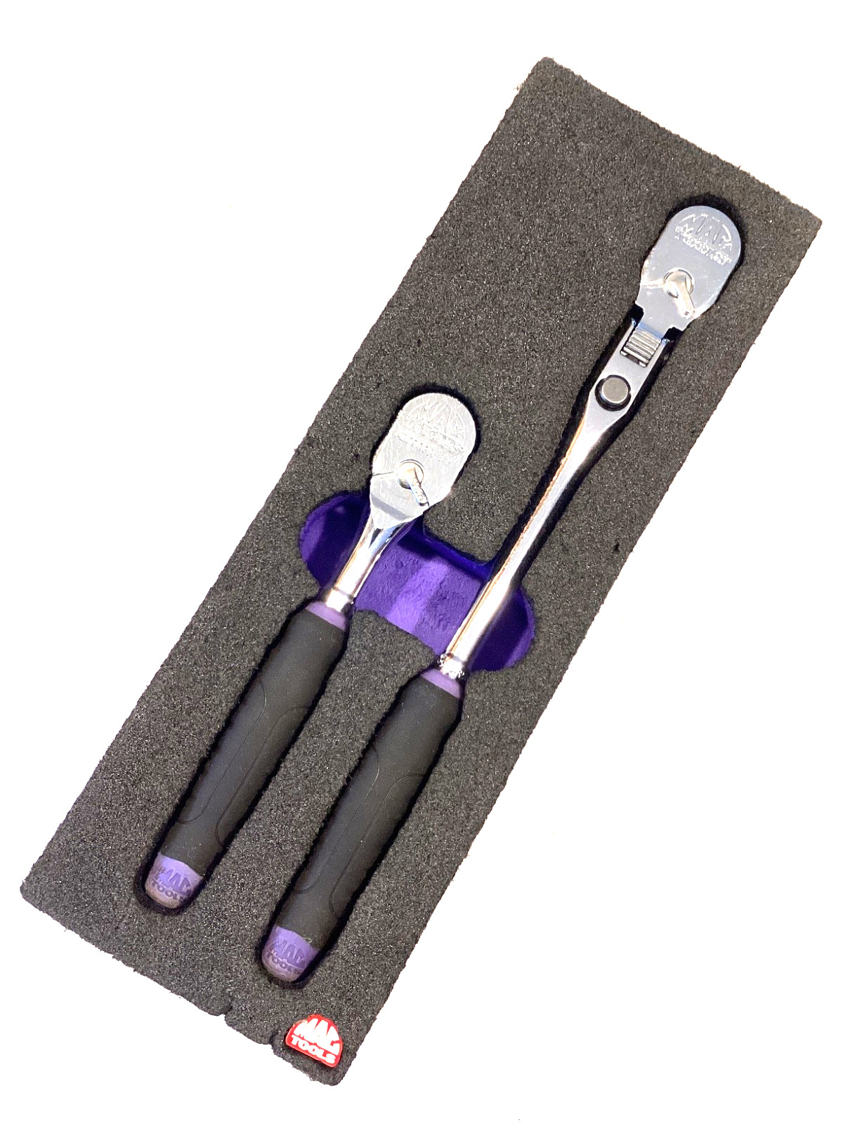 Mac Tool 2 Piece PURPLE 1/4″ Drive Limited Edition Ratchet Set MR990LFPA MR690PA