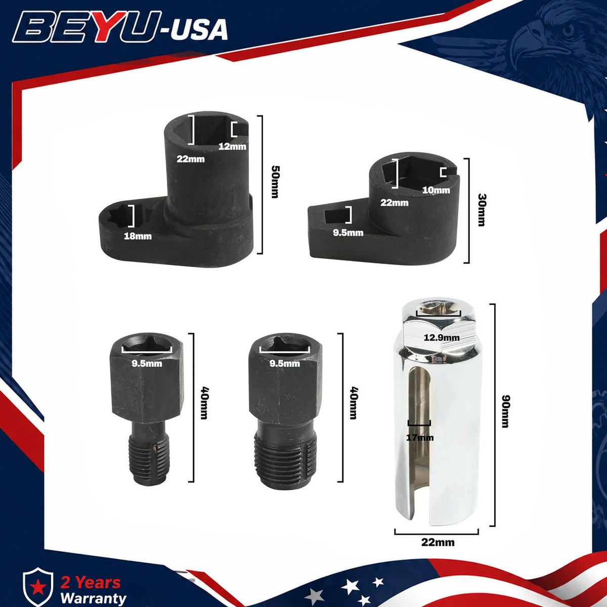 5PCS New Oxygen Sensor Socket Vacuum Remover Installer Thread Hand Tool Kit