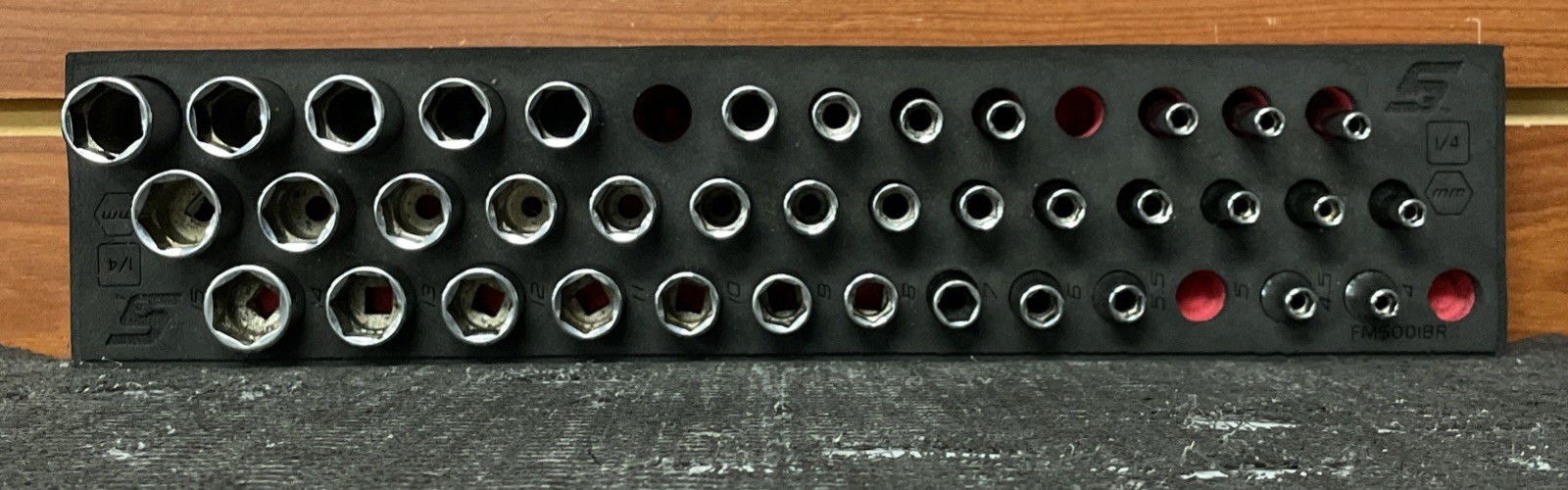 Snap-On (TMM4-STMM15) 38 pc 1/4″ Drive 6pt Metric Flank Drive Deep Socket Set