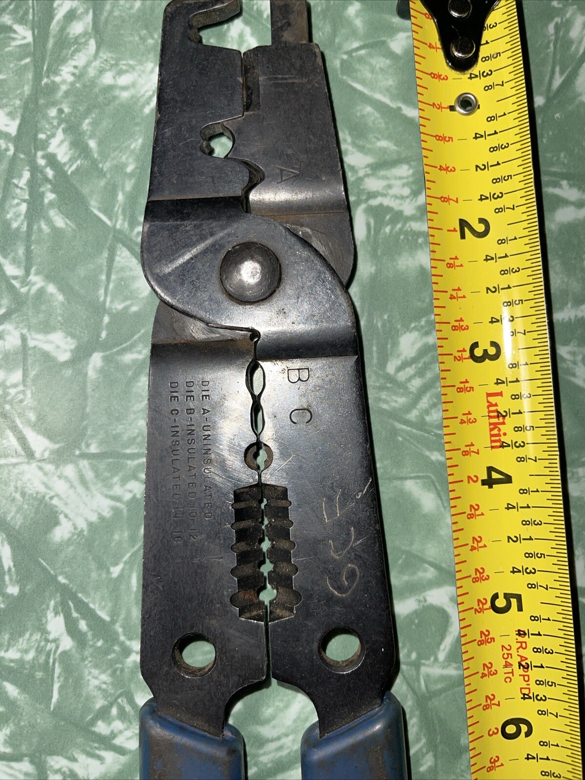 Wire Stripper Pliers Electrical Crimp Cutter Multi USA Unmarked 9 3/4 Inches Lng