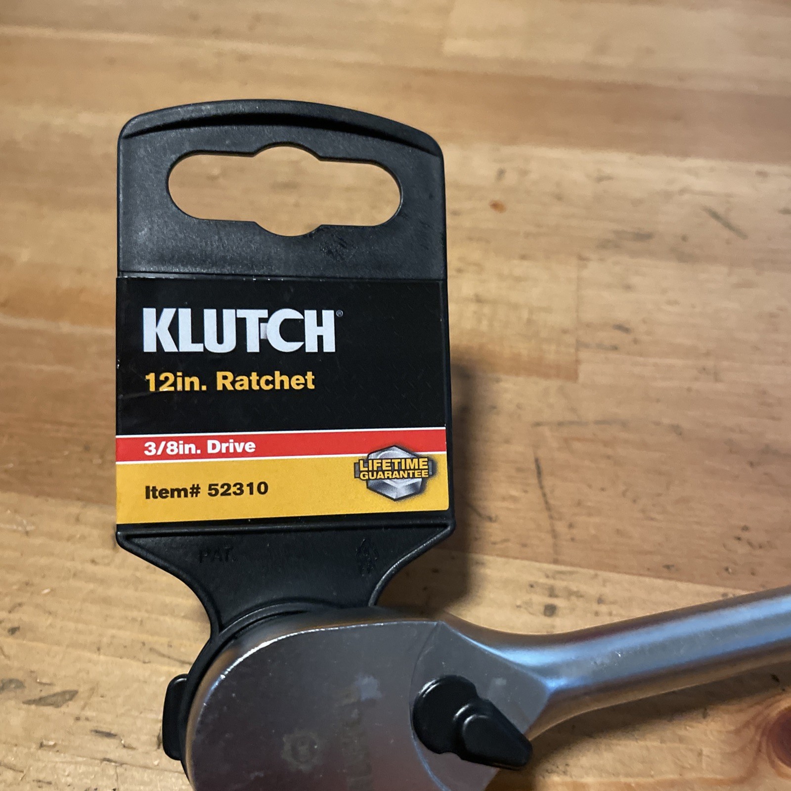 Klutch 12” Ratchet 3/8” Drive Aluminum Handle 90 Tooth 52310