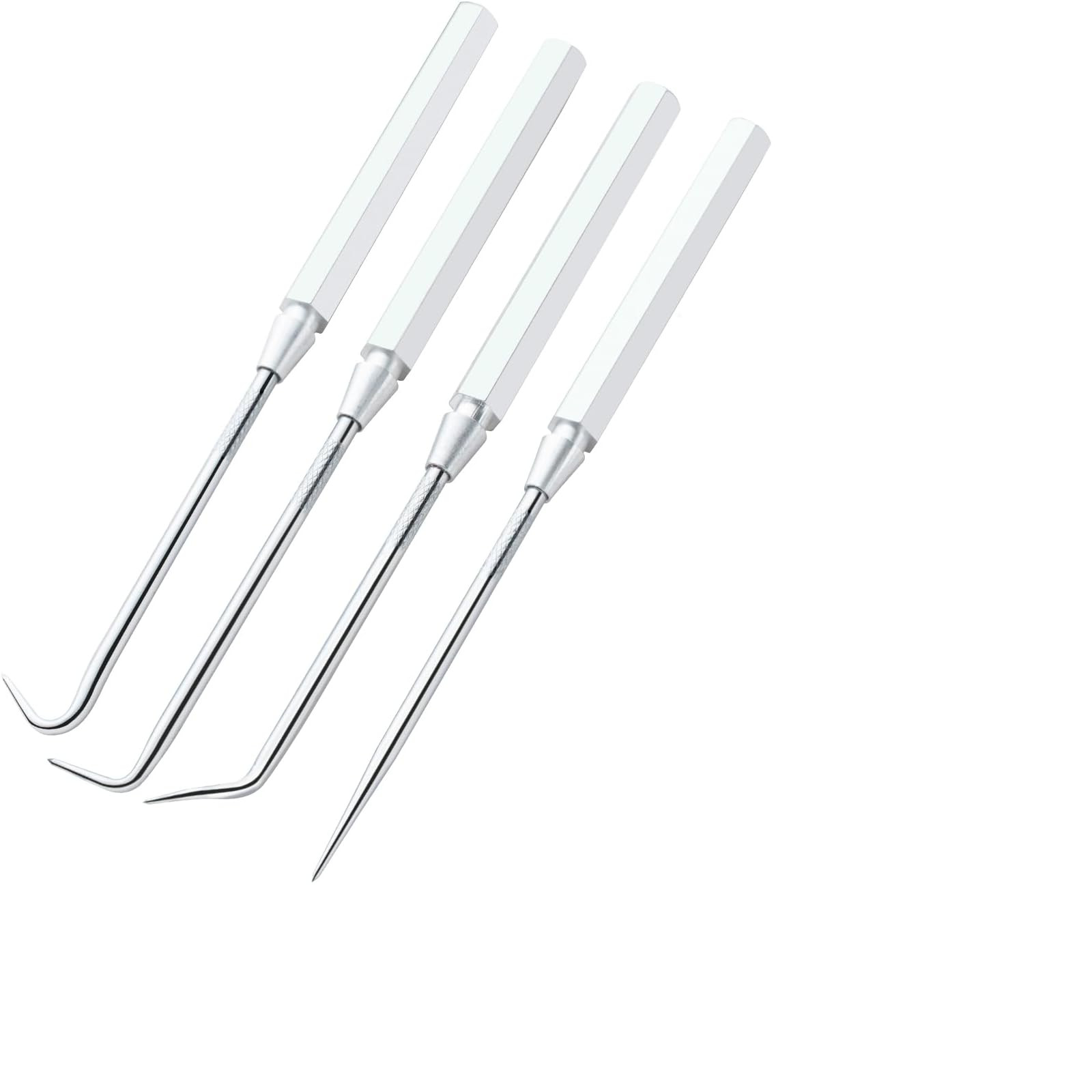 Precision Hook and Pick Set with Aluminum Handles, CR-V Steel Shafts, 4 Pieces