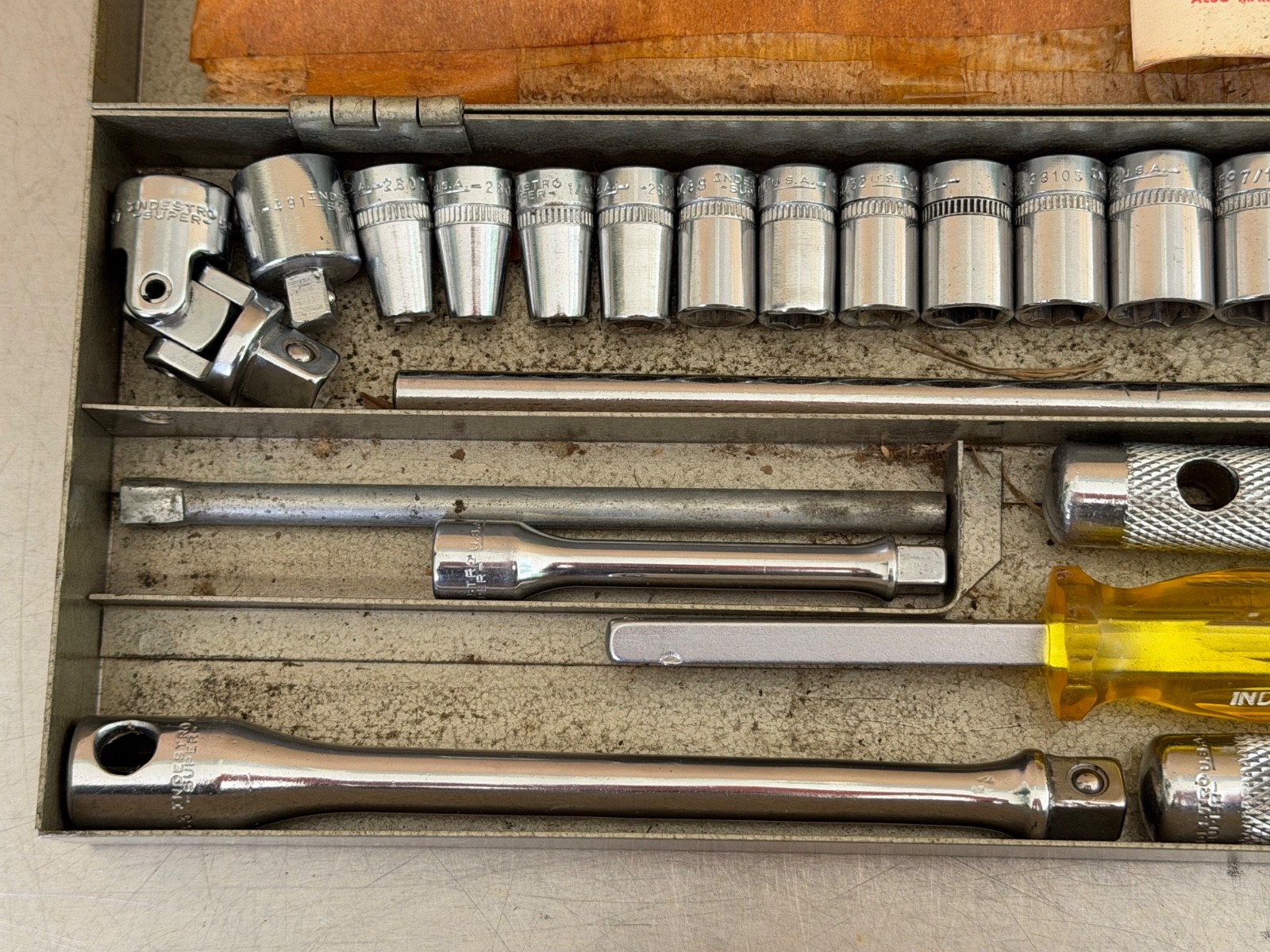 Vintage Indestro Tools USA Drive Socket Set G-20