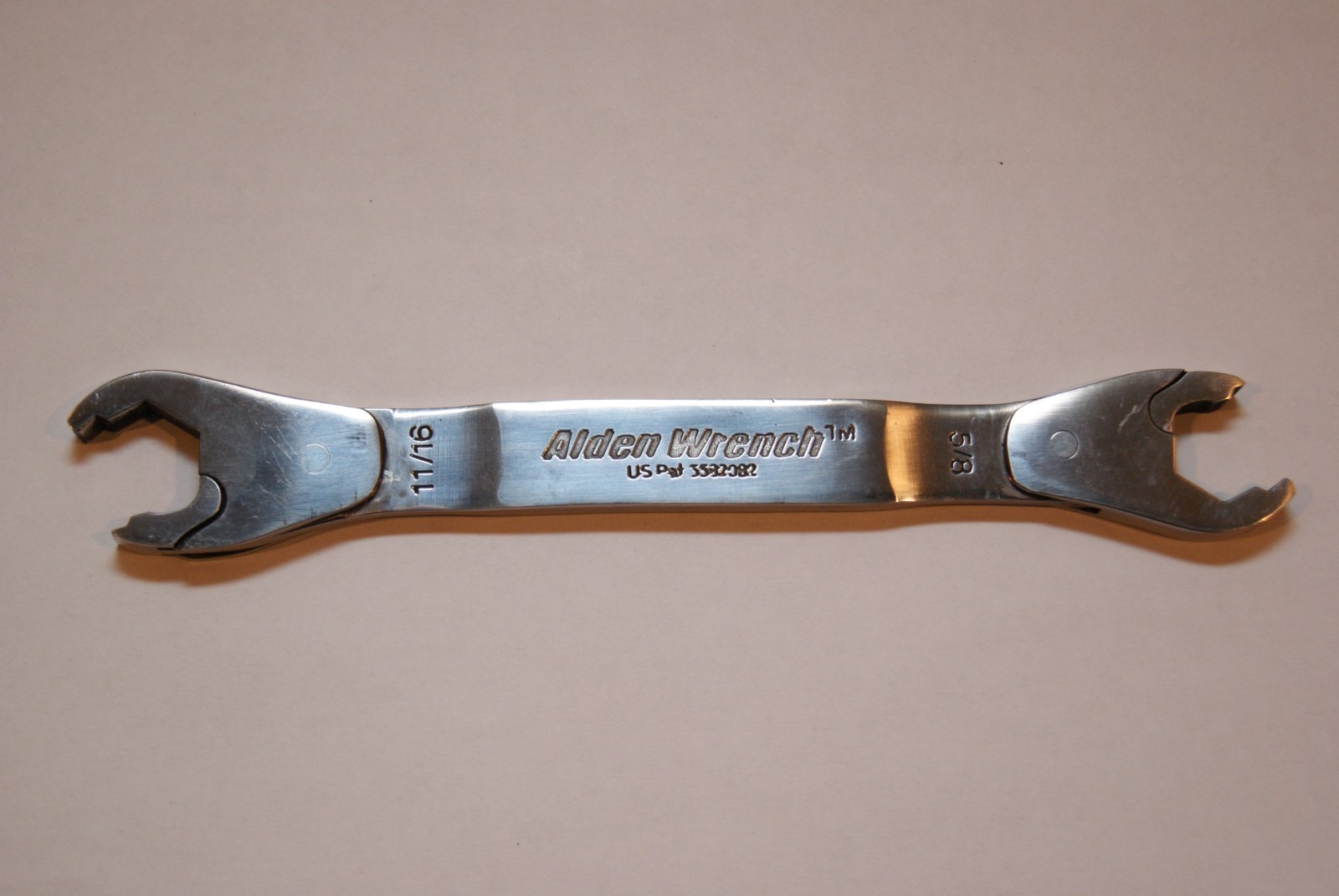 Alden EZ Ratcheting Open End Wrench Set 3pc 3/8 7/16 1/2 9/16 5/8 11/16 w/Pouch