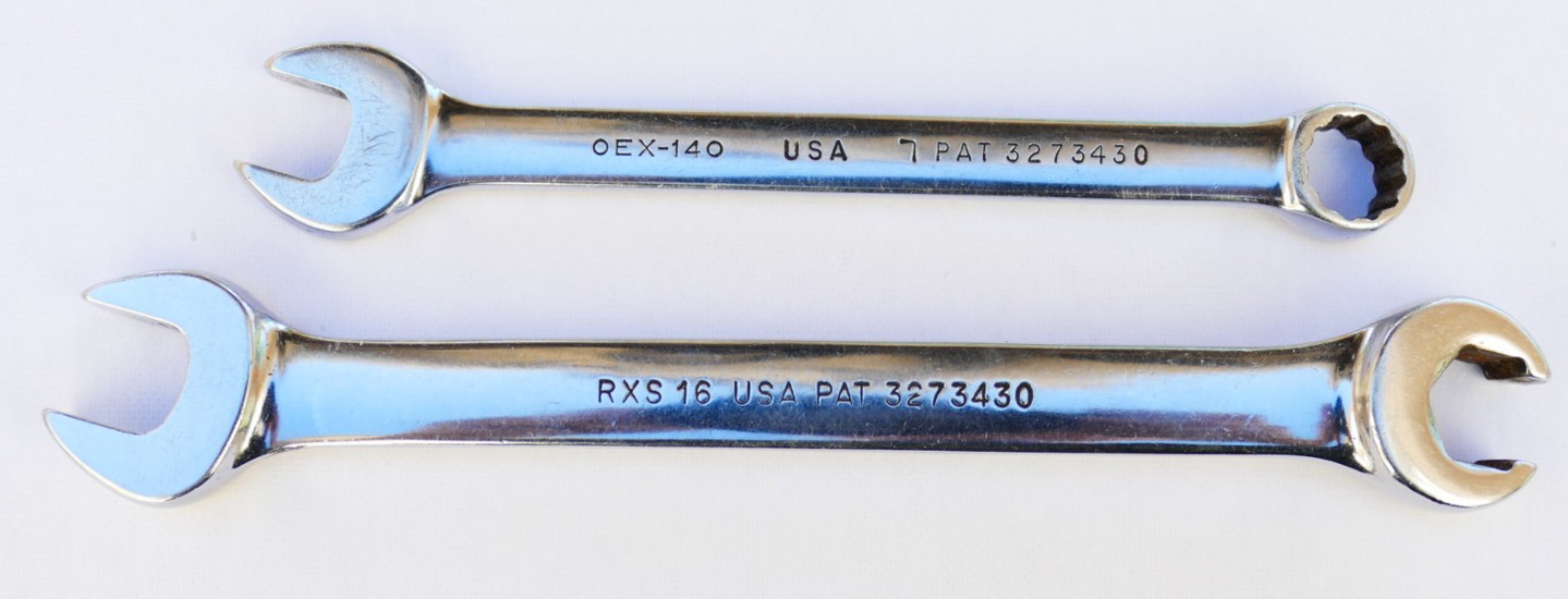 Snap-On Tools RXS16 1/2″ Open End & Flare + OEX14 12pt Point 7/16″ Combination