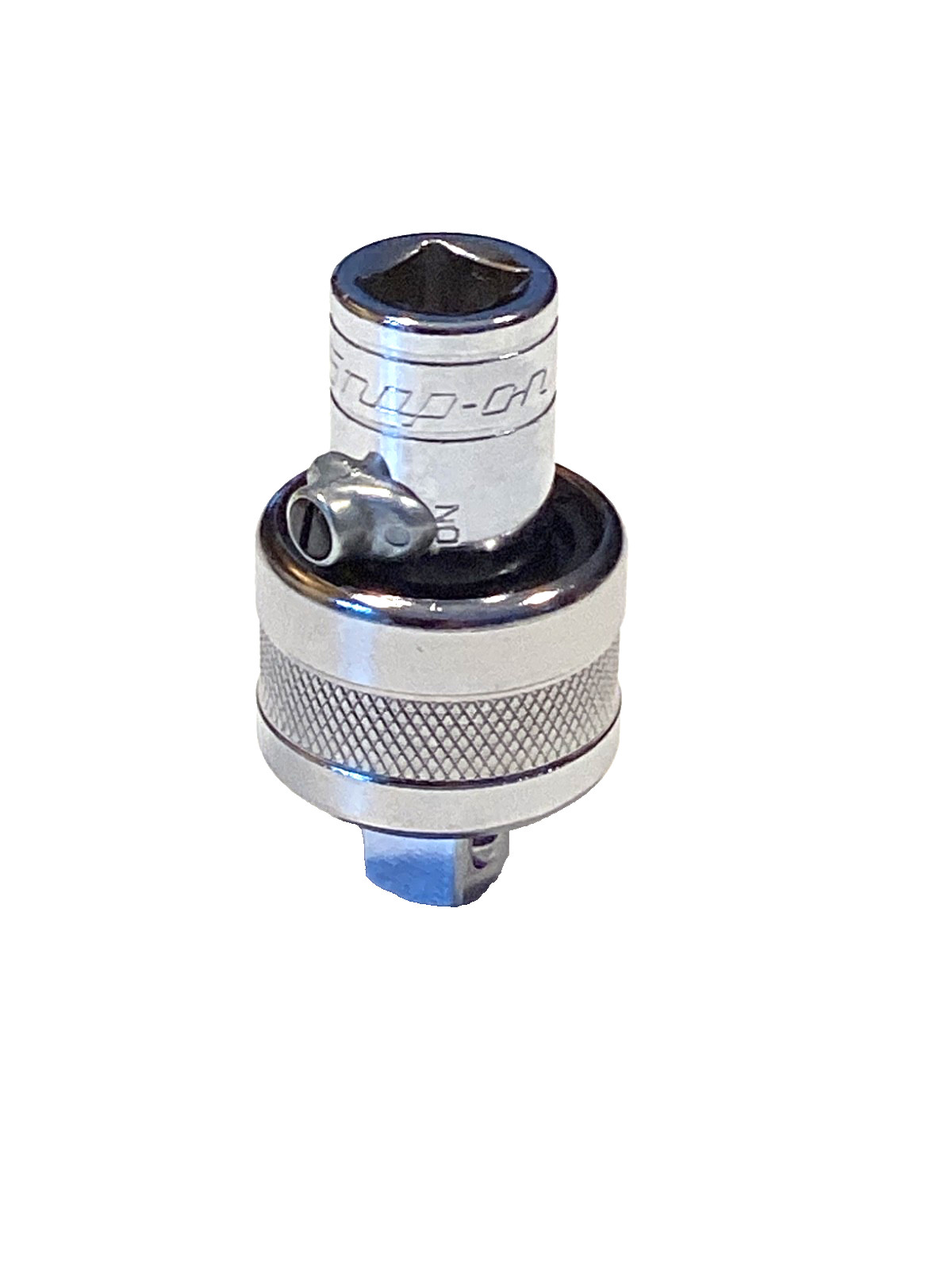 Snap On Tools USA NEW 3/8” Drive Knurled Chrome Ratcheting Socket Adapter F77A