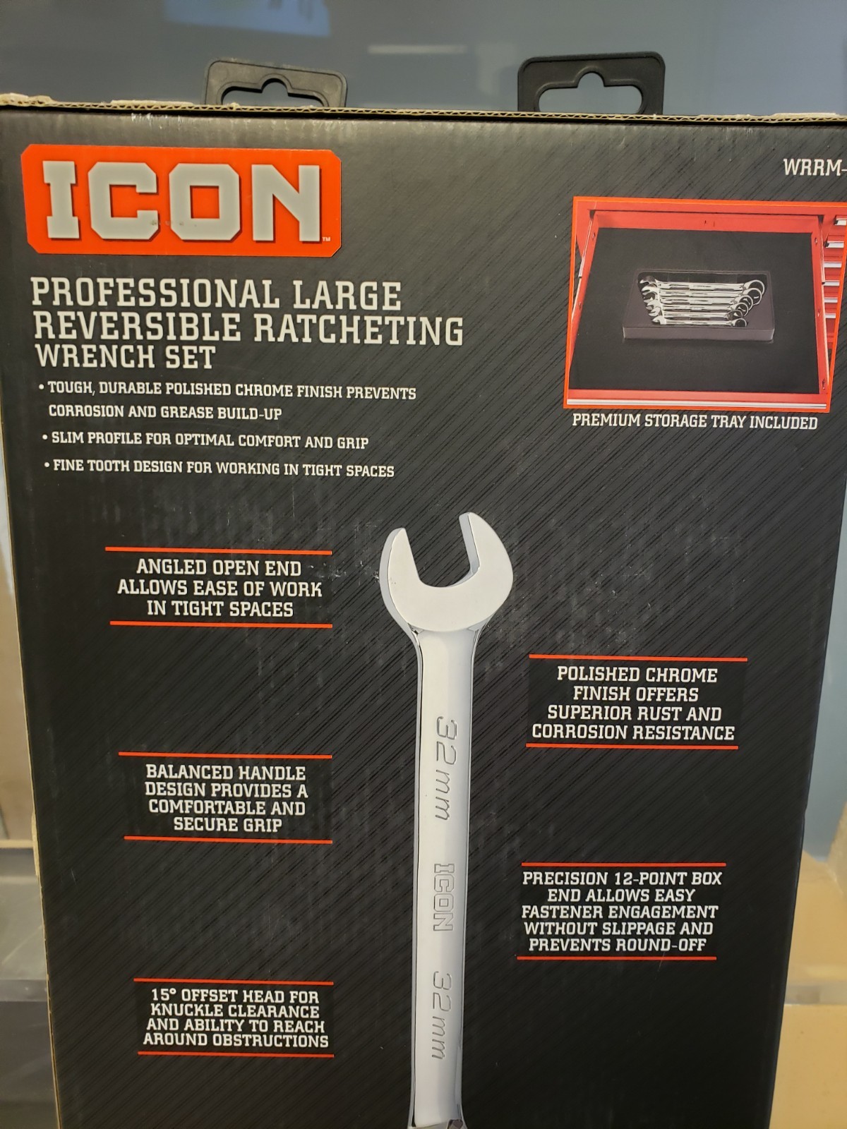 ICON WRRM-6 Metric Professional Large Reversible Ratcheting Wrench Set 57992