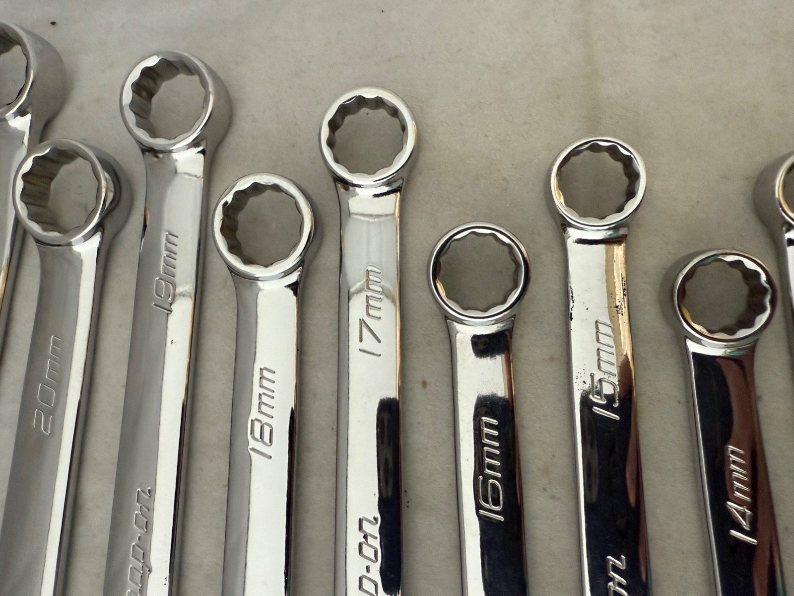 Snap on OEXM713B 13 Pc 12 Pt Metric Flex Drive Combo Wrench Set 10-22mm