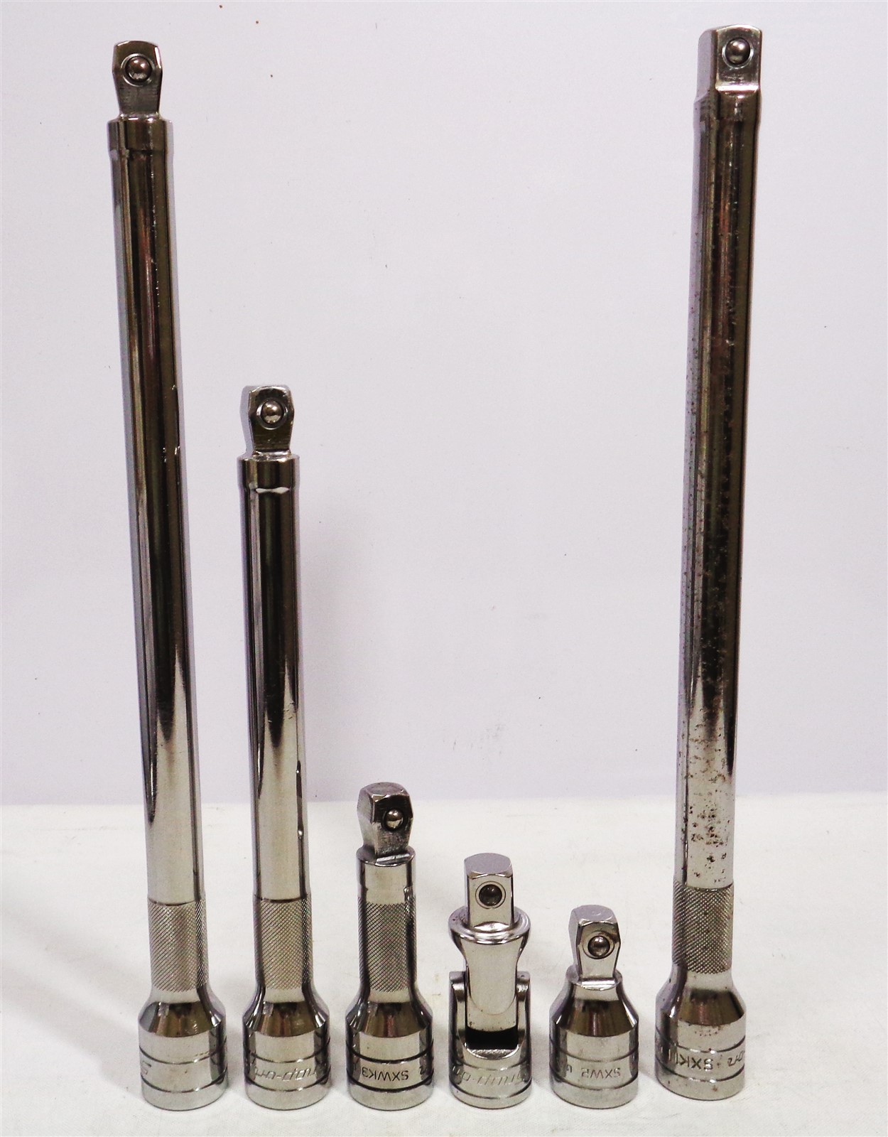 Snap-on ~ 6pc 1/2″ Drive ~ Knurled Socket Extension Lot ~ Wobble & Standard