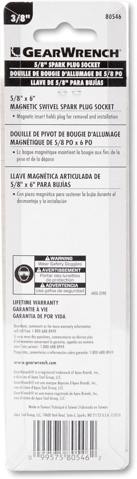 Lightweight 3/8″ Drive Magnetic Tip Spark Plug Socket – 6″ Automotive Essential