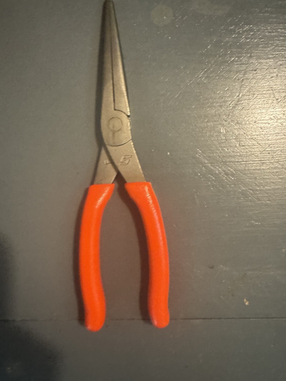 Snap-on Tools NEW 97ACFO 9in ORANGE Soft Grip Rounded Jaw Needle Nose Pliers USA